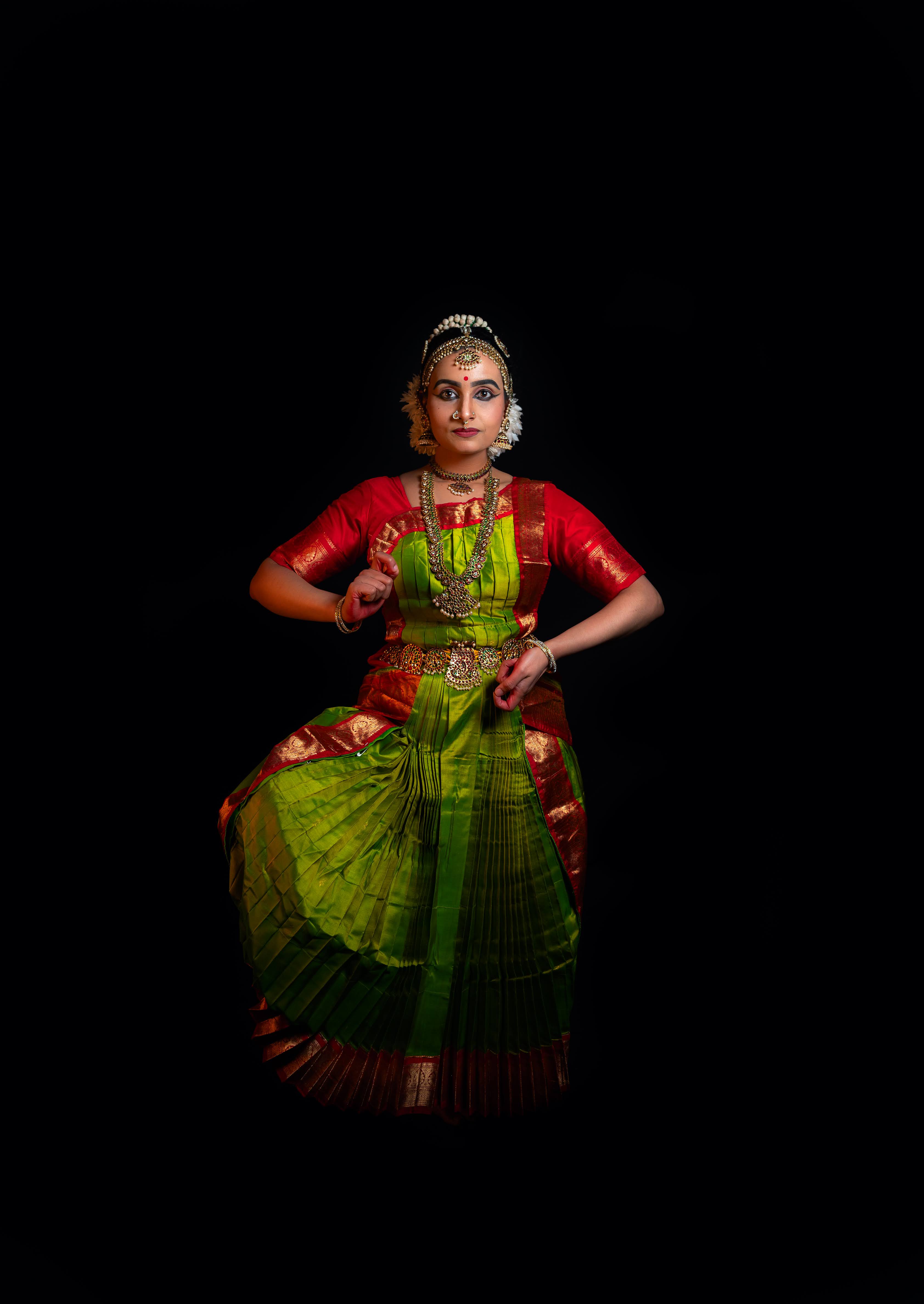 Sherin Jose holding a centered mudra